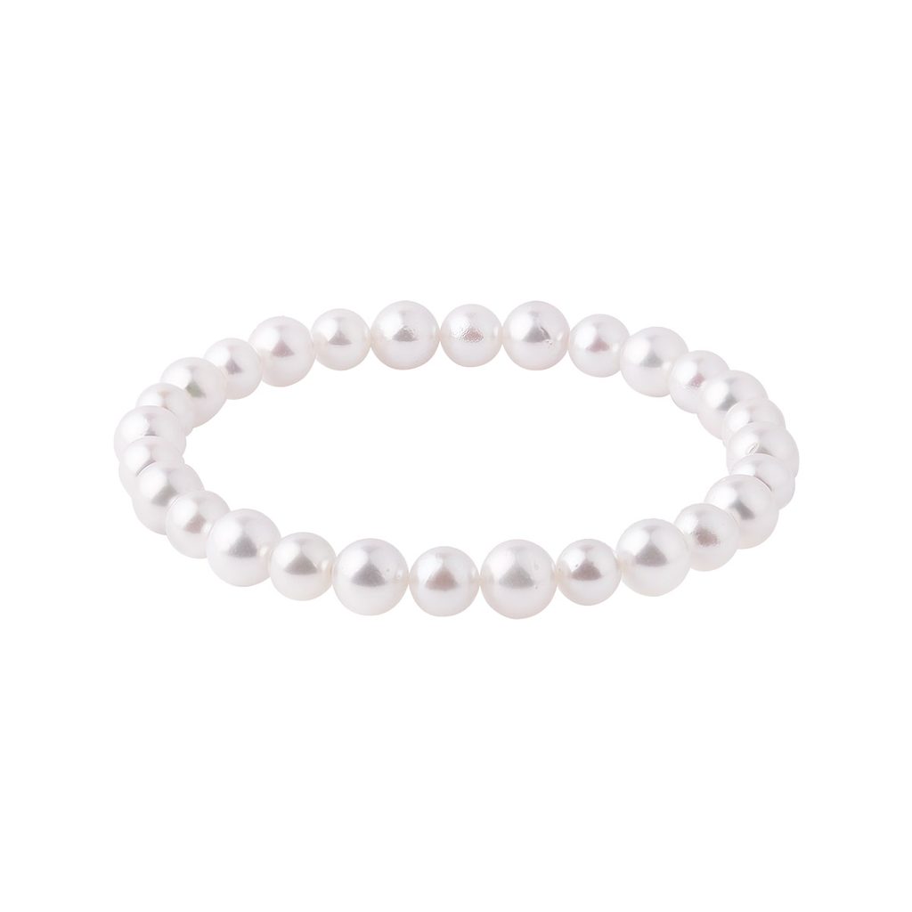 Akoya pearl bracelet on elastic band | KLENOTA