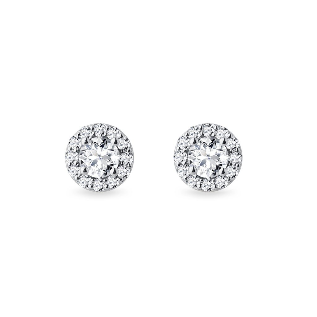 Brilliant Earrings in White Gold | KLENOTA