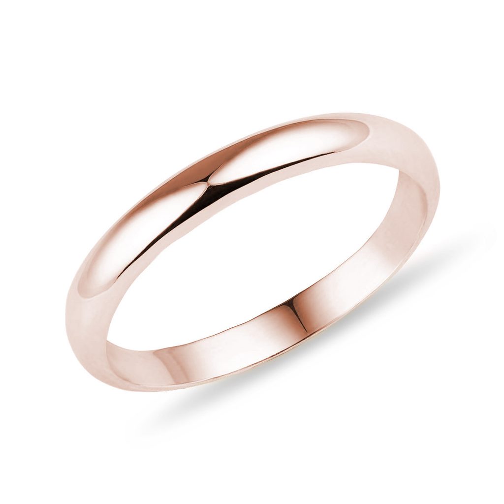 Snubní prsten pro ženy z růžového zlata | KLENOTA