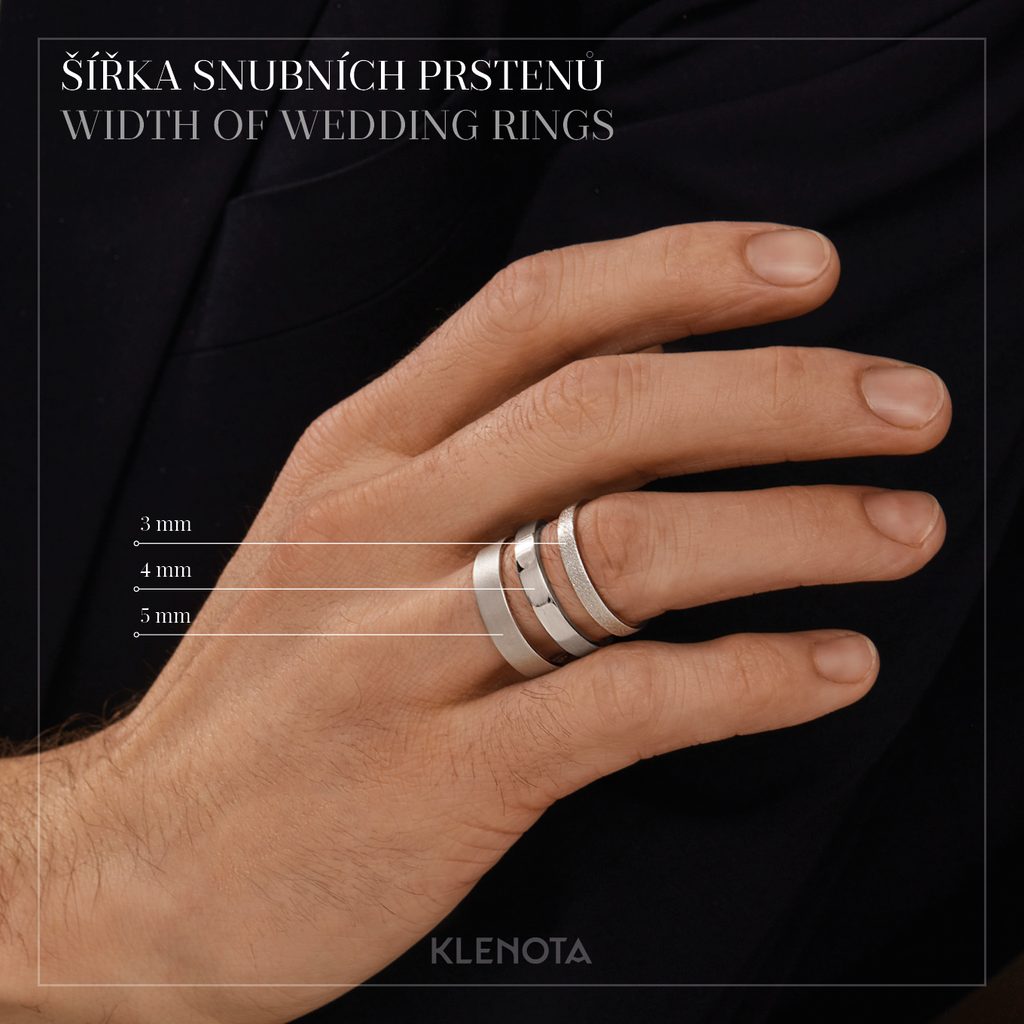 Wedding Ring 3 mm in White Gold | KLENOTA