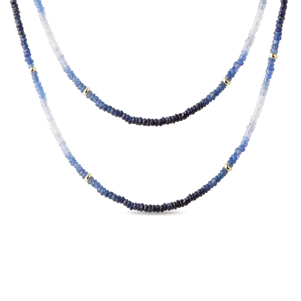 Saphir Halskette in Gelbgold | KLENOTA