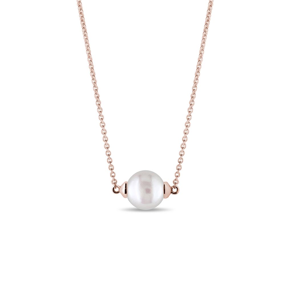 Pink Freshwater Pearl Pendant - 14K Rose Gold