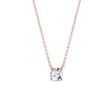 COLLIER D'OR ROSE AVEC PETIT DIAMANT - COLLIERS AVEC DIAMANTS - COLLIERS