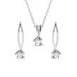 DOUBLE RIBBON DIAMOND JEWELRY SET IN WHITE GOLD - DIAMOND SETS - FINE JEWELRY