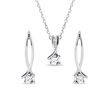 DOUBLE RIBBON DIAMOND JEWELRY SET IN WHITE GOLD - JEWELRY SETS - FINE JEWELRY