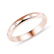 BAGUE DE MARIAGE CLASSIQUE EN OR ROSE AVEC BRILLANTS - ALLIANCES DE MARIAGE FEMMES - ALLIANCES DE MARIAGE