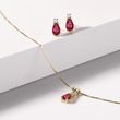SCHMUCKSET MIT RUBINEN UND DIAMANTEN IN GELBGOLD - SCHMUCK SETS EDELSTEINE - SCHMUCK