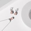 BOUCLES D'OREILLES EN OR BLANC AVEC BRILLANTS ET MORGANITES - BOUCLES D'OREILLES EN MORGANITE - BOUCLES D'OREILLES