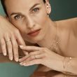 DIAMOND BANGLE CHAIN BRACELET IN YELLOW GOLD - DIAMOND BRACELETS - BRACELETS