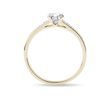 ZÁSNUBNÍ PRSTEN ZE ŽLUTÉHO 14K ZLATA S 0,5CT BRILIANTEM - DIAMANTOVÉ ZÁSNUBNÍ PRSTENY - ZÁSNUBNÍ PRSTENY