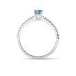 BAGUE DE FIANÇAILLES EN OR FIN AVEC DIAMANT BLEU - BAGUES DE FIANÇAILLES AVEC DIAMANTS DE COULEUR - BAGUES DE FIANÇAILLES