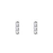 BOUCLES D'OREILLES EN OR BLANC AVEC BARRETTE DE DIAMANTS - BOUCLES D'OREILLES EN DIAMANT - BOUCLES D'OREILLES