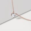 HALSKETTE MIT DIAMANT IM BRILLANTSCHLIFF AUS ROSÉGOLD - KETTEN MIT DIAMANTEN - KETTEN