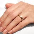 RING WITH DIAMONDS IN YELLOW GOLD - WOMEN'S WEDDING RINGS - WEDDING RINGS