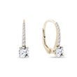 DIAMOND LEVERBACK EARRINGS IN YELLOW GOLD - DIAMOND EARRINGS - EARRINGS