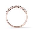 ROSE GOLD DIAMOND RING DECORATED WITH NINE DIAMONDS - WOMEN'S WEDDING RINGS - WEDDING RINGS