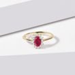 RUBY AND DIAMOND RING IN YELLOW GOLD - RUBY RINGS - RINGS