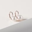 BOUCLES D'OREILLE EN OR ROSE ET PERLE - BOUCLES D'OREILLES EN PERLES - PERLES