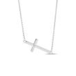 NECKLACE WITH A CROSS IN WHITE GOLD - DIAMOND NECKLACES{% if category.pathNames[0] != product.category.name %} - {% endif %}