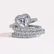 HERZFÖRMIGER LABORDIAMANTRING AUS 14 KT WEISSGOLD - RINGE MIT LAB GROWN DIAMANTEN - VERLOBUNGSRINGE