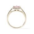 Gold ring with diamonds and morganite
