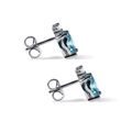 TOPAZ AND DIAMOND EARRINGS IN WHITE GOLD - TOPAZ EARRINGS - EARRINGS