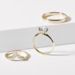 HIS AND HERS GOLD WEDDING RING SET WITH DIAMOND CHEVRON RING - YELLOW GOLD WEDDING SETS - WEDDING RINGS