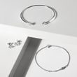 BRACELET EN OR BLANC AVEC SIX BRILLANTS - BRACELETS FLEXI - BRACELETS