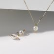 PERLENSCHMUCKSET MIT DIAMANTEN IN GELBGOLD - PERLENSCHMUCK SETS - PERLEN