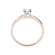 BAGUE EN OR ROSE AVEC DIAMANT DE SYNTHÈSE - BAGUES AVEC DIAMANTS DE SYNTHÈSE - BAGUES DE FIANÇAILLES