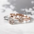CHAMPAGNERFARBENER DIAMANTRING IN WEISSGOLD - VERLOBUNGSRINGE MIT FARBIGEN DIAMANTEN - VERLOBUNGSRINGE