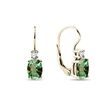 BOUCLES D'OREILLES EN OR, TOURMALINES 1,6 CT, DIAMANTS - BOUCLES D'OREILLES EN TOURMALINE - BOUCLES D'OREILLES