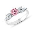 WHITE GOLD PINK DIAMOND ENGAGEMENT RING - RINGS WITH LAB-GROWN DIAMONDS - ENGAGEMENT RINGS
