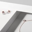 BOUCLES D'OREILLES AVEC DIAMANTS EN OR ROSE - PUCES D'OREILLES EN DIAMANT - BOUCLES D'OREILLES