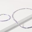 NATURAL TANZANITE BRACELET WITH PEARLS IN WHITE GOLD - MINERAL BRACELETS - BRACELETS
