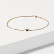 YELLOW GOLD BRACELET WITH BLACK DIAMOND - DIAMOND BRACELETS - BRACELETS