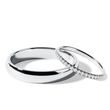 WEDDING RING SET WITH DIAMOND HALF ETERNITY RING IN WHITE GOLD - WHITE GOLD WEDDING SETS - WEDDING RINGS