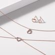 DIAMOND HEART BRACELET AND PENDANT SET IN ROSE GOLD - JEWELLERY SETS - FINE JEWELLERY