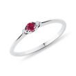 DELICATE RUBY ​​AND DIAMOND RING IN WHITE GOLD - RUBY RINGS - RINGS