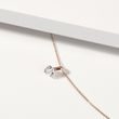 ROSE GOLD NECKLACE WITH 1CT LAB GROWN DIAMOND - DIAMOND NECKLACES - NECKLACES