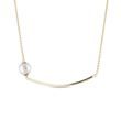 PEARL NECKLACE IN 14K YELLOW GOLD - PEARL PENDANTS - PEARL JEWELRY