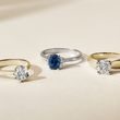 DIAMANTVERLOBUNGSRING MIT SAPHIR IN WEISSGOLD - SAPHIRVERLOBUNGSRINGE - VERLOBUNGSRINGE