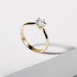 Half Carat Diamond 14K Yellow Gold Engagement Ring