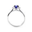 DIAMANTVERLOBUNGSRING MIT SAPHIR IN WEISSGOLD - SAPHIRVERLOBUNGSRINGE - VERLOBUNGSRINGE