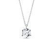 PENDENTIF EN OR BLANC SERTI D'UN BRILLANT - COLLIERS AVEC DIAMANTS - COLLIERS