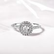 DOUBLE HALO DIAMOND RING IN WHITE GOLD - ENGAGEMENT DIAMOND RINGS - ENGAGEMENT RINGS