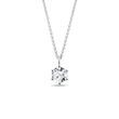 PENDANT WITH WHITE BRILLIANT IN WHITE GOLD - DIAMOND NECKLACES - NECKLACES