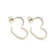 BOUCLES D'OREILLES MOTIF CŒUR EN OR JAUNE - BOUCLES D'OREILLES EN OR JAUNE - BOUCLES D'OREILLES