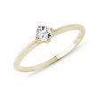 RING MIT 0,15 CT DIAMANT IN GELBGOLD - VERLOBUNGSRINGE MIT BRILLANT - VERLOBUNGSRINGE