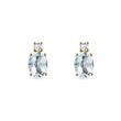 AQUAMARINE AND DIAMOND EARRINGS IN YELLOW GOLD - AQUAMARINE EARRINGS - EARRINGS